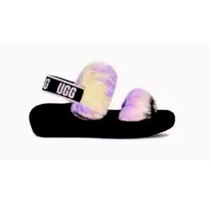 UGG Oh Yeah Tie Dye Fluffy Slide Slipper Sandals